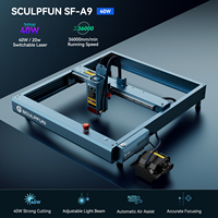 Sculpfun SF-A9 40W Laser Engraver Cutting Machine with Ultra-fine Laser Spot Adjustable 0.1mm/0.15mm Precise Positioning