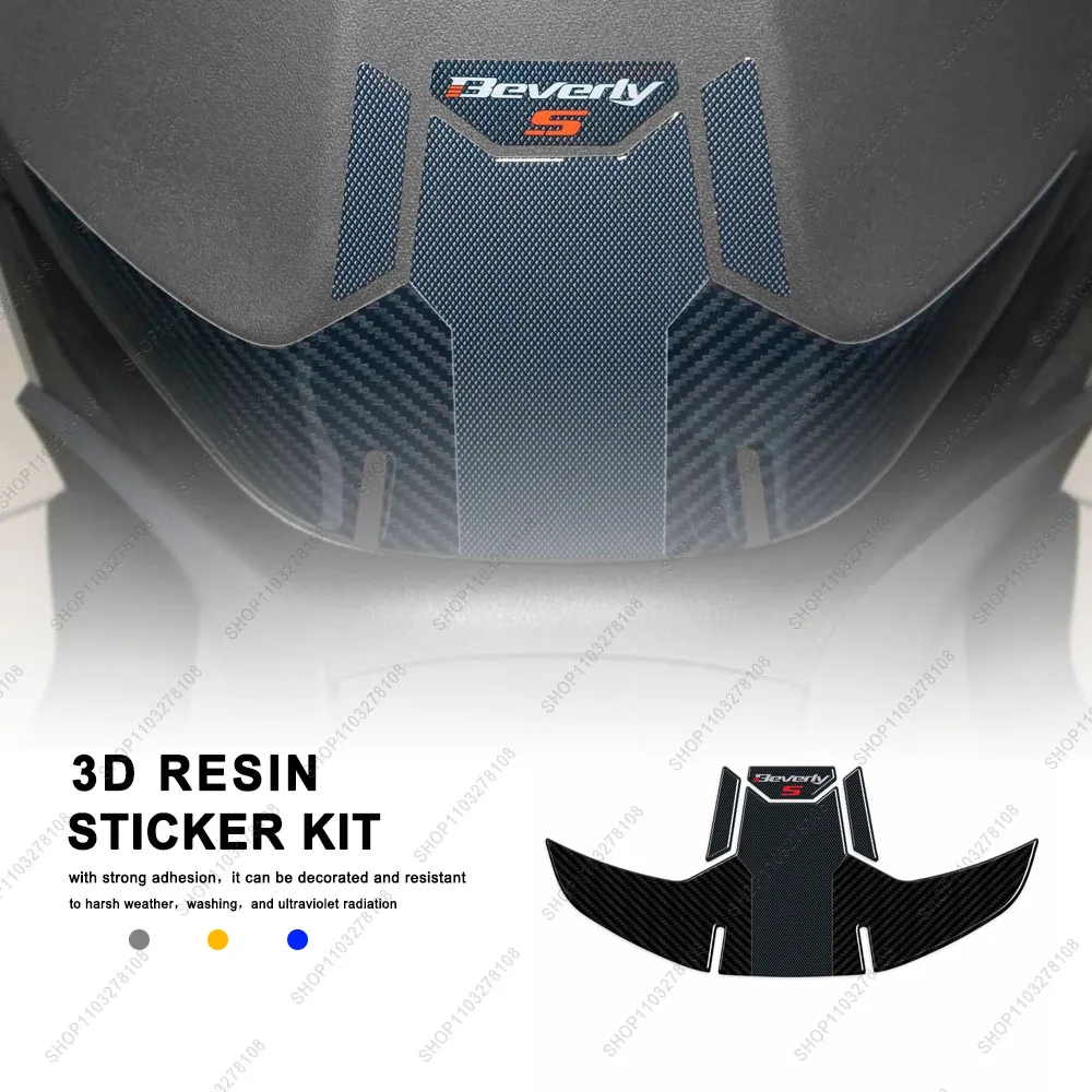 

Piaggio Beverly 3d Gel Resin Carbon fiber decals Motorcycle glove box protection Sticker For Piaggio Beverly S 2021-2025 2024