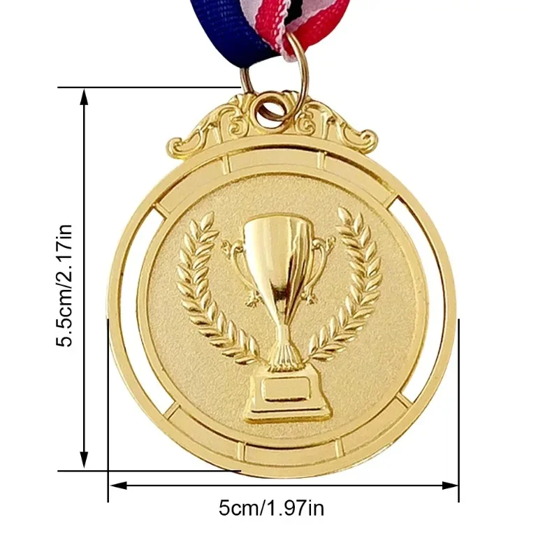 3/2/1PCS Metal Award Medals with Neck Ribbon Gold Silver Bronze Prizes Award Medal for Sports Competition Games Souvenir Gifts