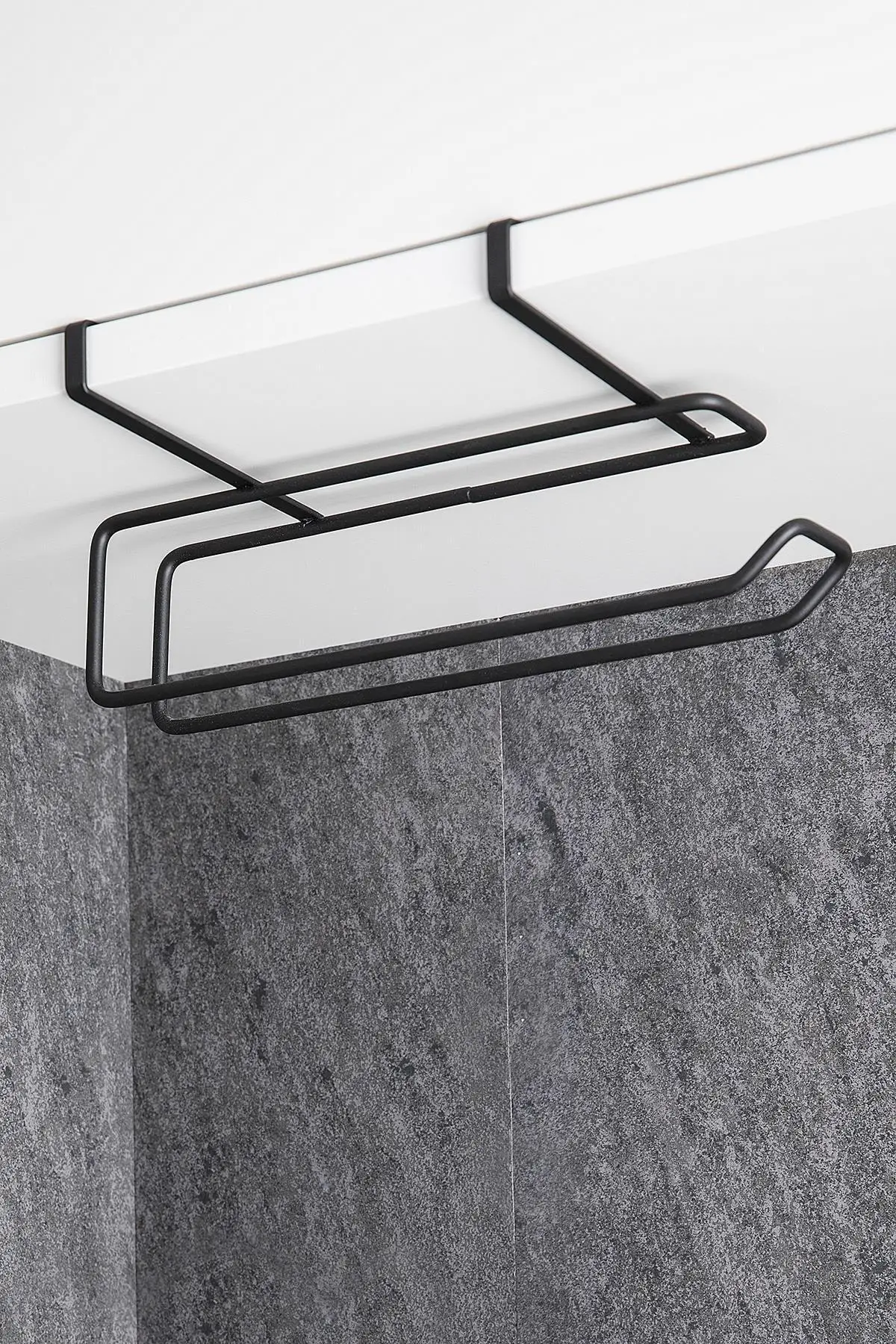 Matte Black Snap-On ผู้ถือกระดาษผ้าเช็ดตัว