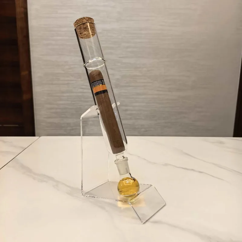 Tubo de Vidro para Incenso e Aumento de Sabor de Charutos, Tubo Infusor de Whisky para Charutos