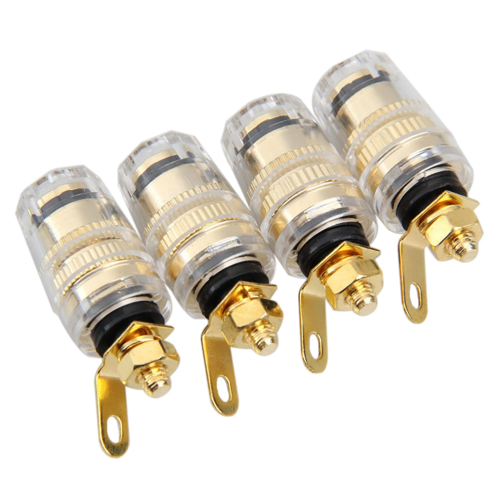B50B-24Pcs 4Mm Amplifier Speaker Terminal Binding Post Banana Plug Jack