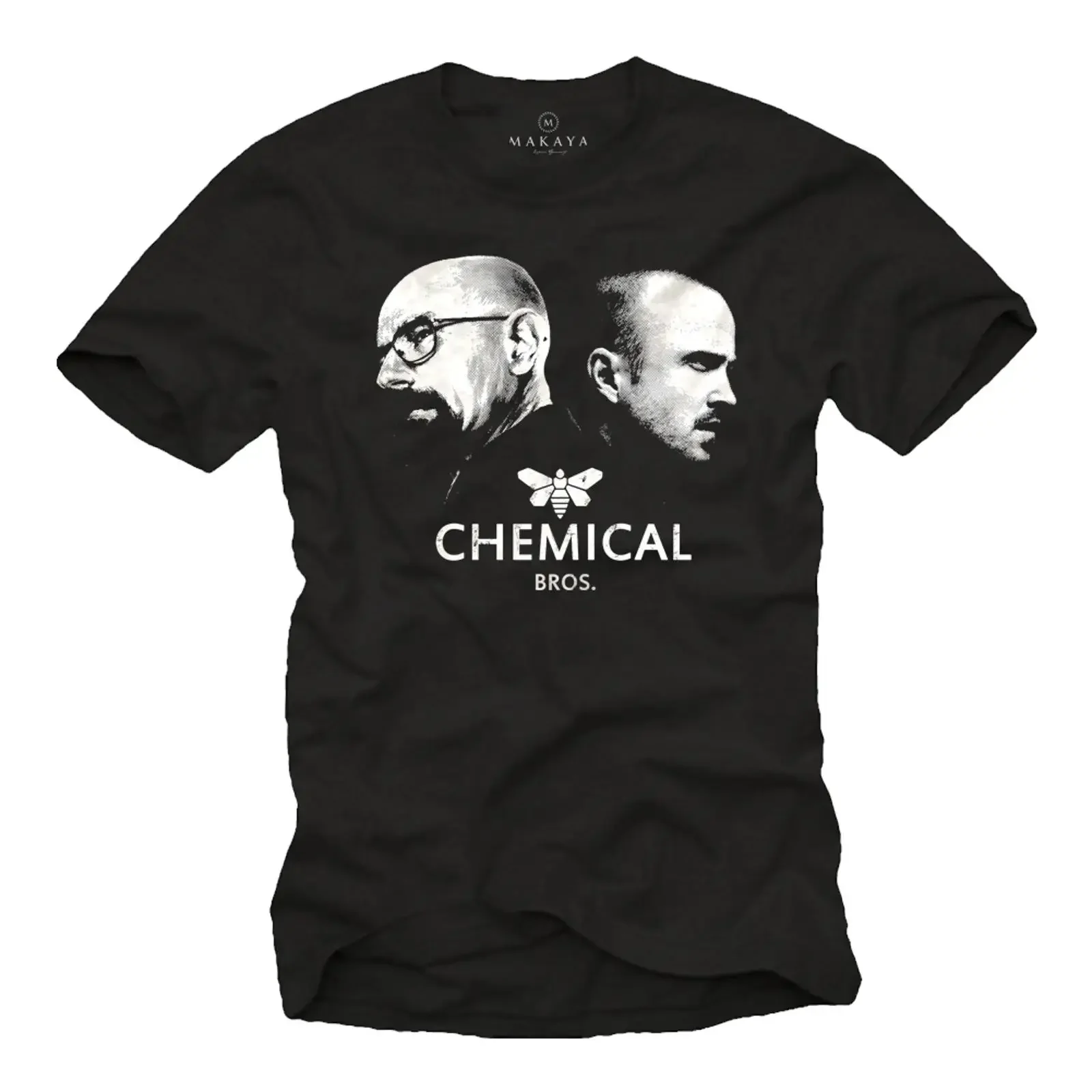 Heisenberg T Shirt Men Chemical Bros vintage Washed Breathable Stylish Top For Everyday Wear Slightly Unisex Stretched
