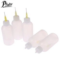 1Pc 50ML Plastic Liquid Alcohol Bottle With Needle For Dispenser Rosin Solder Flux Paste For Phone PCB Welding Repair