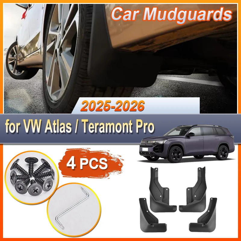 

For Volkswagen Atlas VW Teramont Pro 2025 2026 SUV Car Mudguards Mudflap Mudguard Splash Guards Mud Flaps Fender accessories