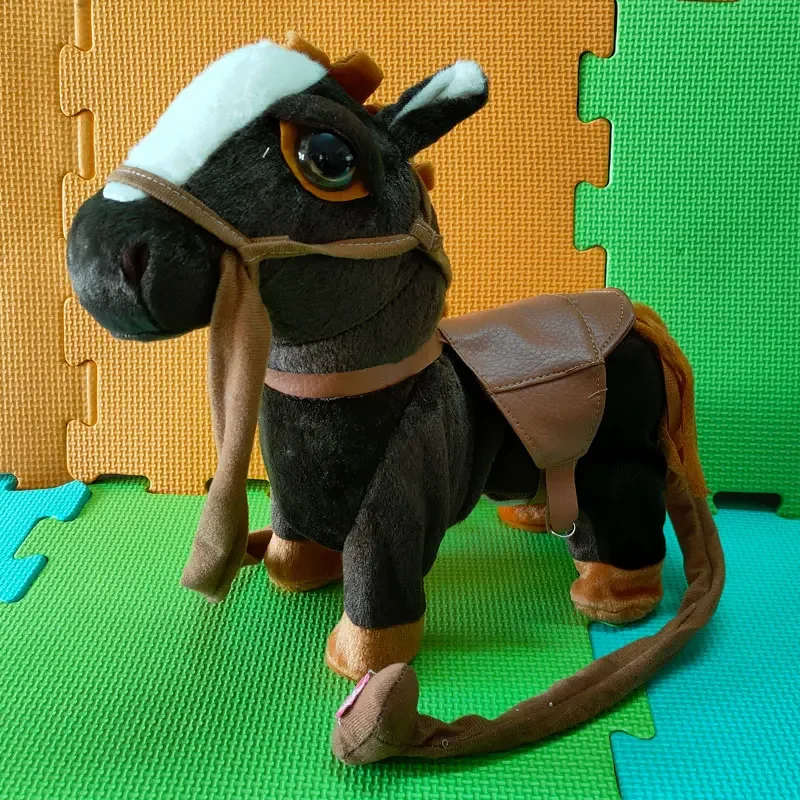 Electronic Plush Horse Leash Controled Robot Horse Toy Electric Sing Song Animal Pet Walk Dance Music Toys For Kids Gifts