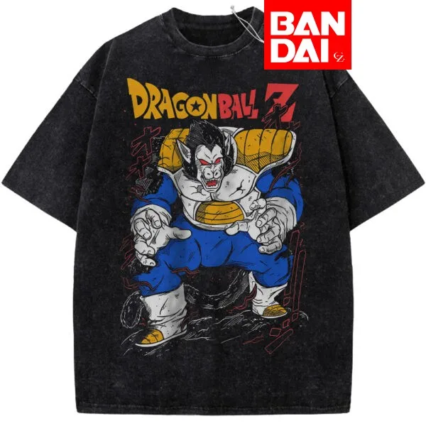 

Dragon Ball GT Shadow Dragons Evil Dragons Acid Wash Oversized Black T-Shirt 2026 Summer Anime Streetwear Graphic Tee