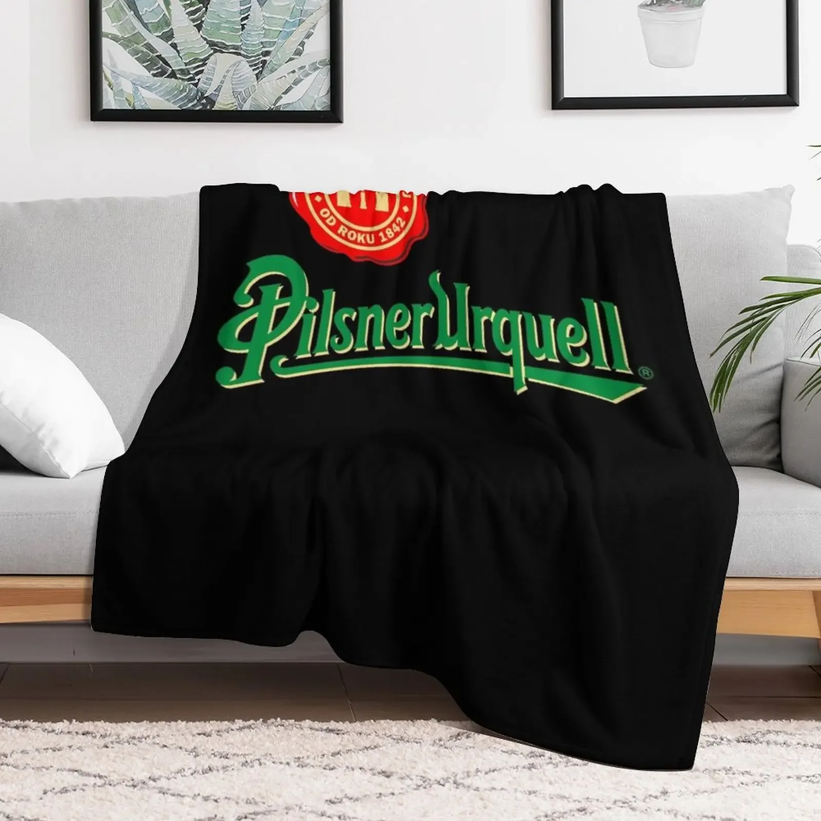 pilsner urquell beer lager asahi breweries beer food brewery logo Throw Blanket