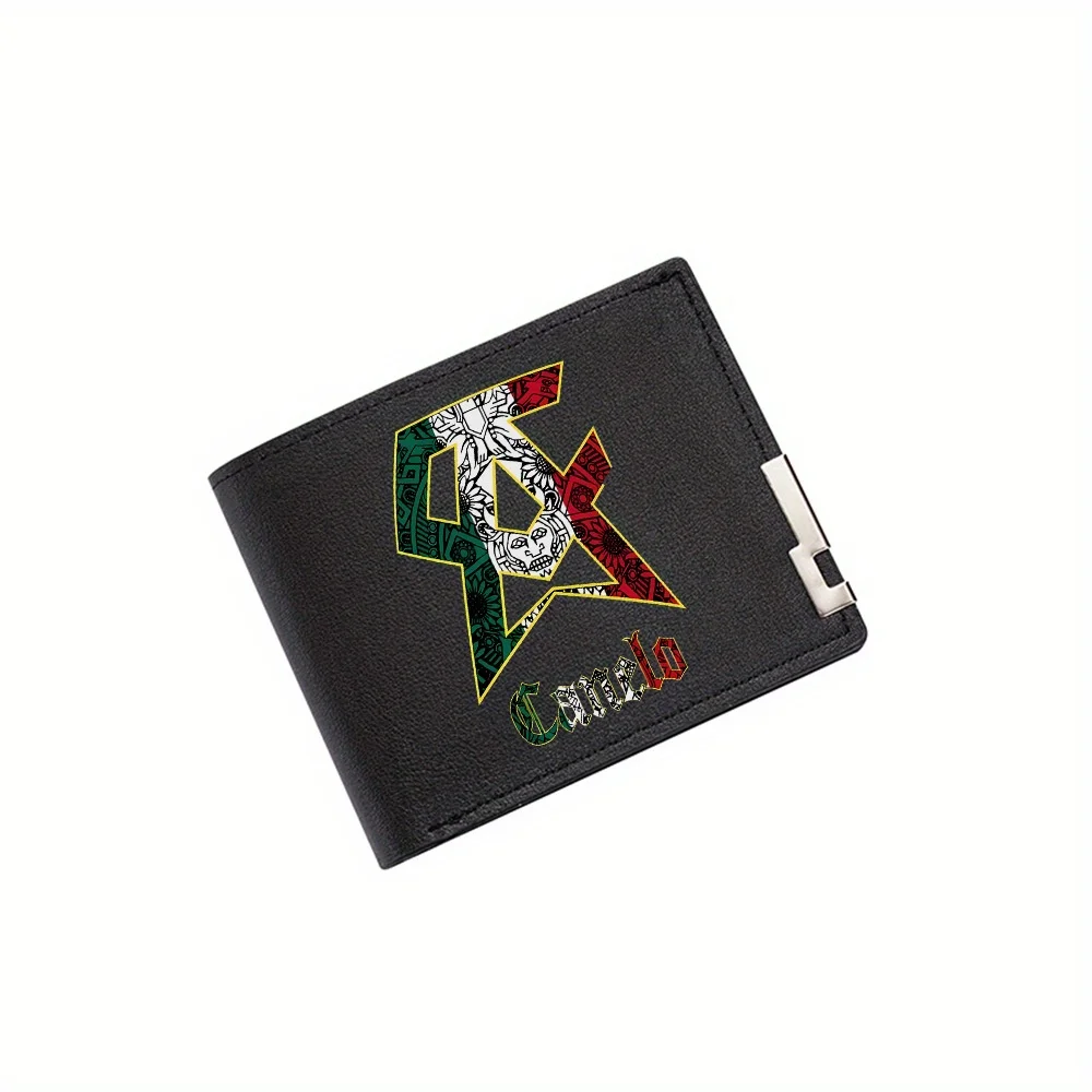 bandeira-mexicana-estrela-design-azteca-canelo-carteira-masculina-impressao-design-simples-moderno-elegante-negocios-pai-namorado-natal