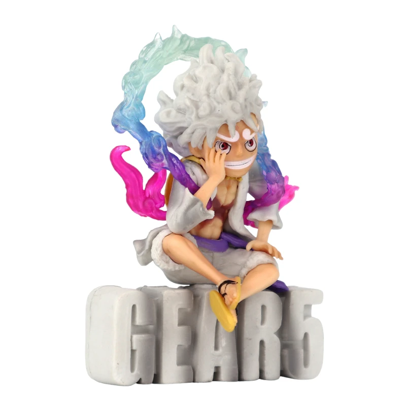 10cm One Piece Nika Luffy Mini Anime Figure Toys Sun God Gear 5 PVC Figurine Model Statue Action Collection Dolls Gifts For Kids image 4