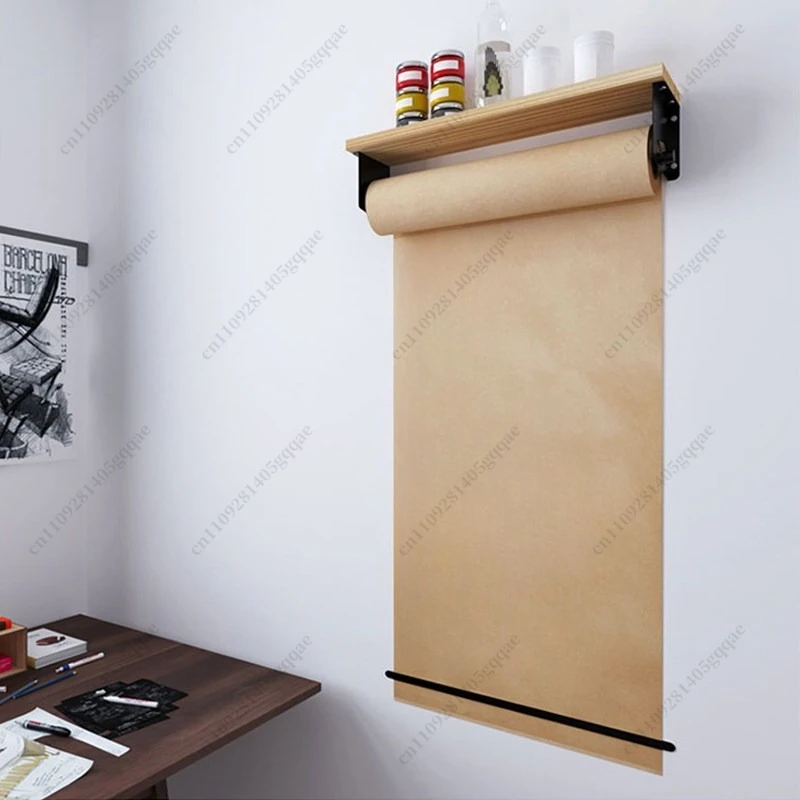 Modernes Design Wandmontierte Handzeichnungs- und Maltafel aus Kraftpapier für Nachrichten, Loft-Café-Menüs, Kinder-Zeichenpapierhalter – Detail 5