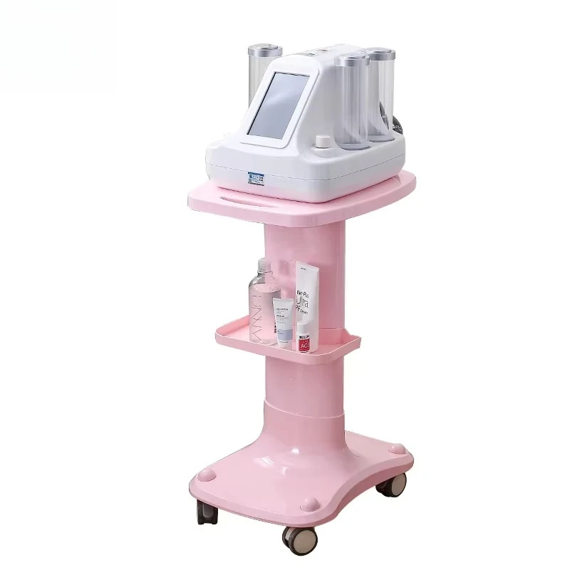 Desktop Beauty Salon Specialized Furniture Salon Trolley Stand Double Layer Wire Winding Design Beauty Equipment Cart
