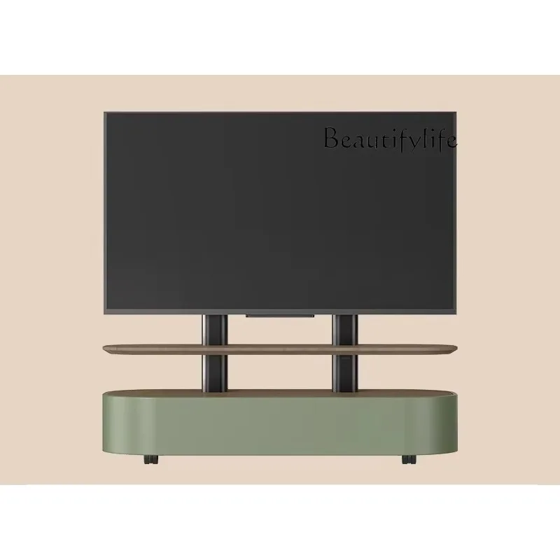 

Movable electric lift TV cabinet goes to the living room, home floor storage locker integrated