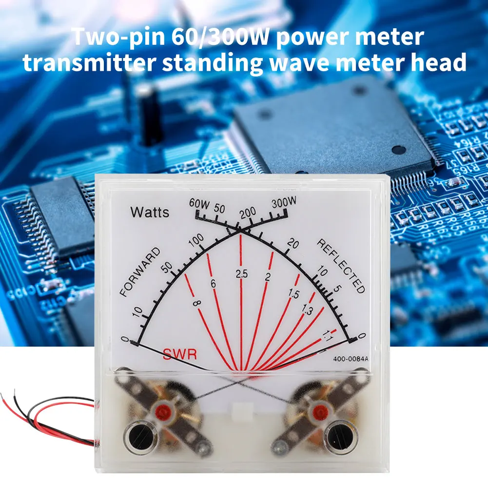 Standing Wave Ratio SWR Watt Meter Radio Power Meter Transmitter Forward 300W Reflected 60W UV with Backlight