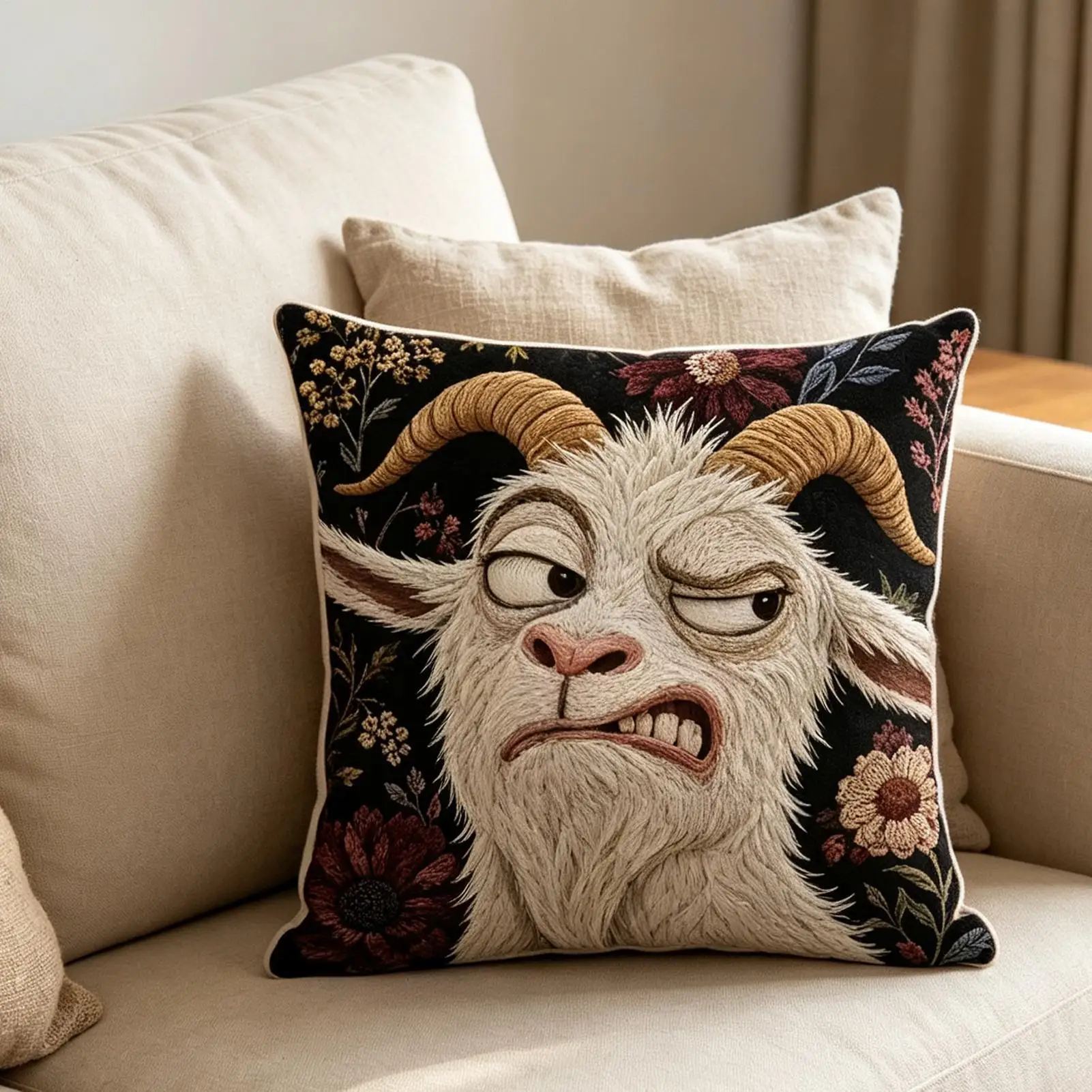45x45cm Screaming Goat Pillow Cover Soft Protector Decorative Throw Pillow Case Couch Home Decor for Living Room Sofa gift