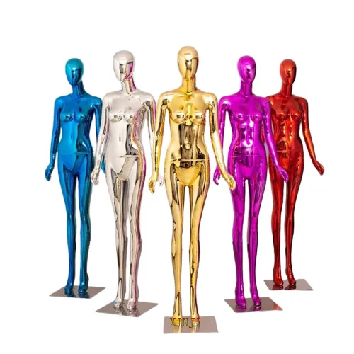 New Style Colorful Shiny Electroplated Mannequin Women Shiny Model Customized