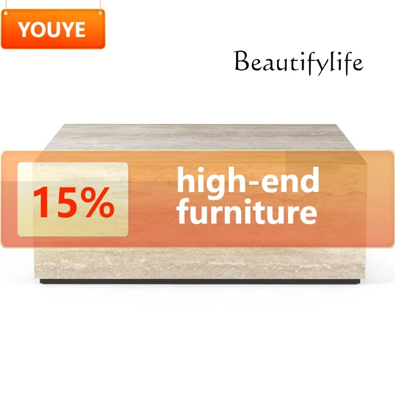 

C40 Italian Light Luxury Rectangular Marble Coffee Table Designer Post-modern Simple Living Room Corner Table
