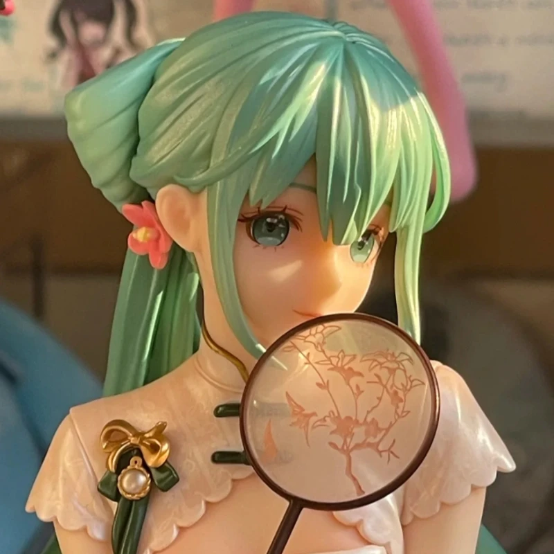 Hatsune-Miku Style Actionfigur Antiker Stil Modell Cheongsam Sänger Kawaii Thema Dekoration Display Desktop Dekoration Geschenk