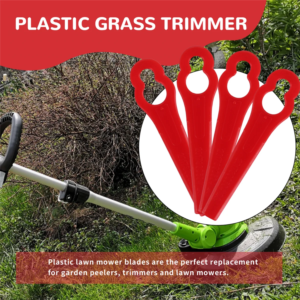 A44T80 قطعة 8.3 سنتيمتر البلاستيك العشب الانتهازي شفرة استبدال شفرات جزازة العشب شفرات لبوش Einhell جزازة العشب