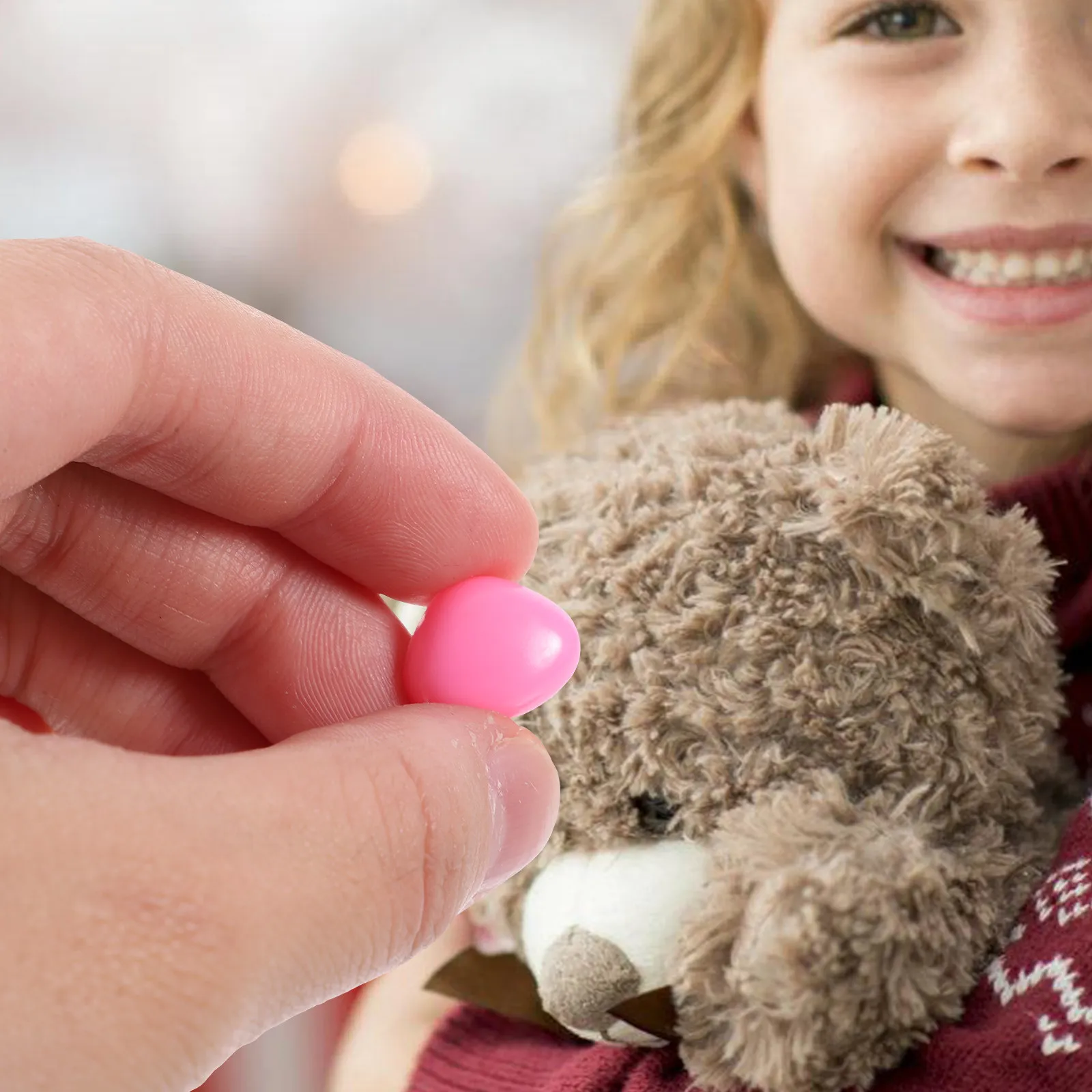 

100Pcs Stuffed Animal Safety Nose Plastic Nose Crafts DIY Supplies Handmade Accessories for Kids Parent Bonding