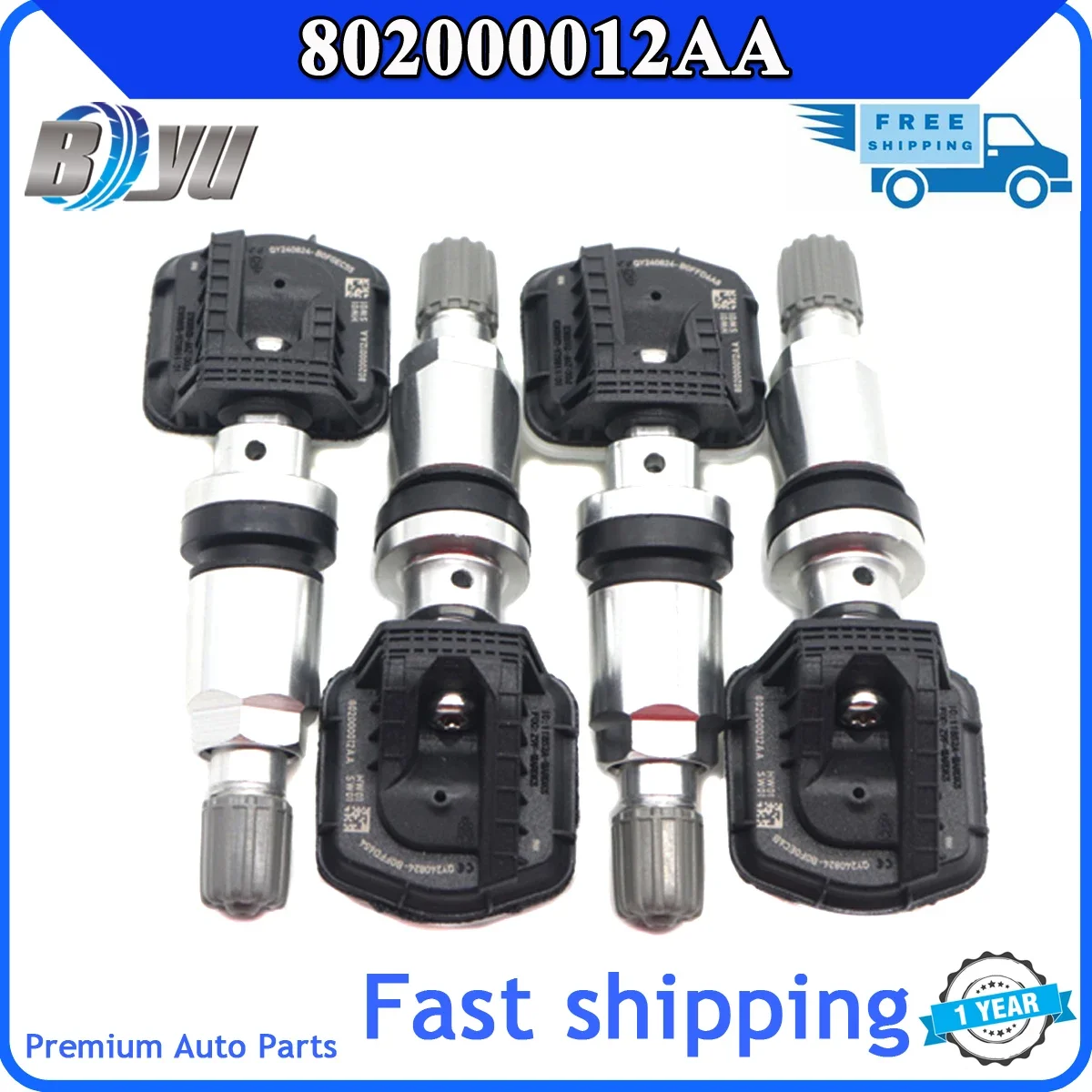 

802000012AA TPMS Tire Pressure Monitor Sensor 4PCS New For Chery Tiggo 2 3 4 7 8 8 PLUS E3 E 5X 433MHz 802000012aa
