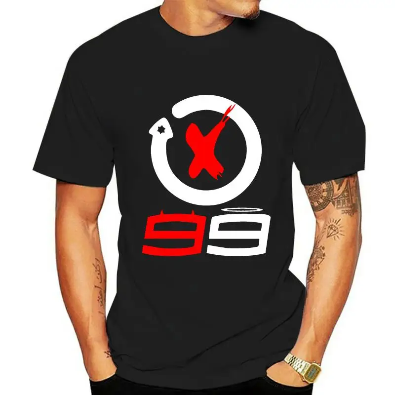 Jorge Lorenzo 99 Logo T Shirt Men T-Shirt Cool Black Summer Clothing Custom Racer Tops Moto Biker Tee Cotton Tshirt