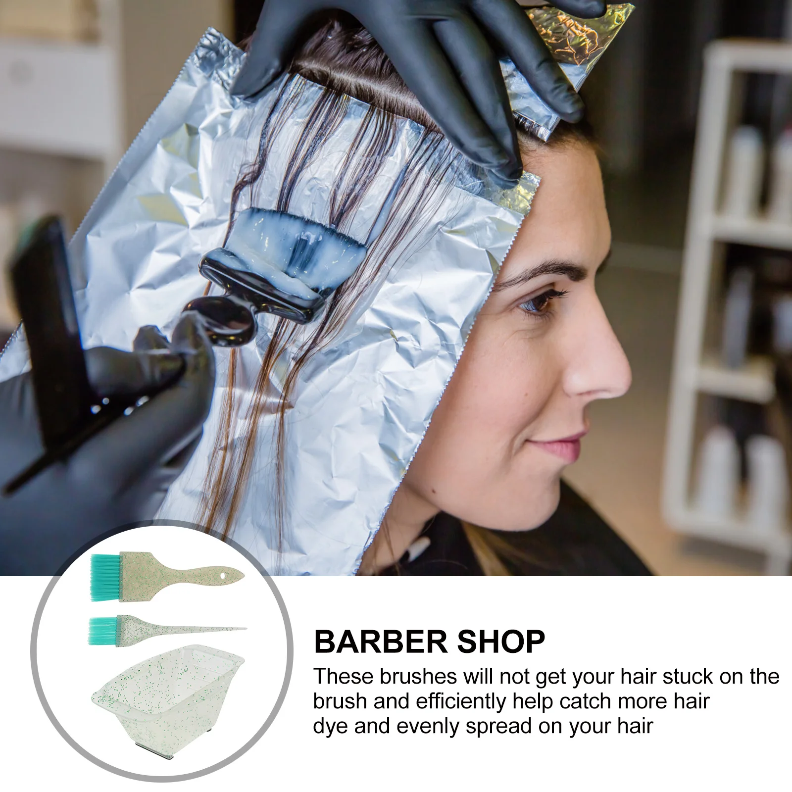 

1 set 1 Set Hair Dye Bowl Kit Tint Brushes For Salon Diy Hair Coloring High Set Hairdressing Accessory