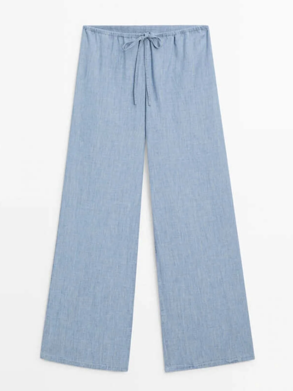 Nieuwe Zomer vrouwen irt V-ne Katoen Dstring Taille Rechte Pijpen Jeans Blauw Casual Lui Sle Pendelen Sle Lange Sve