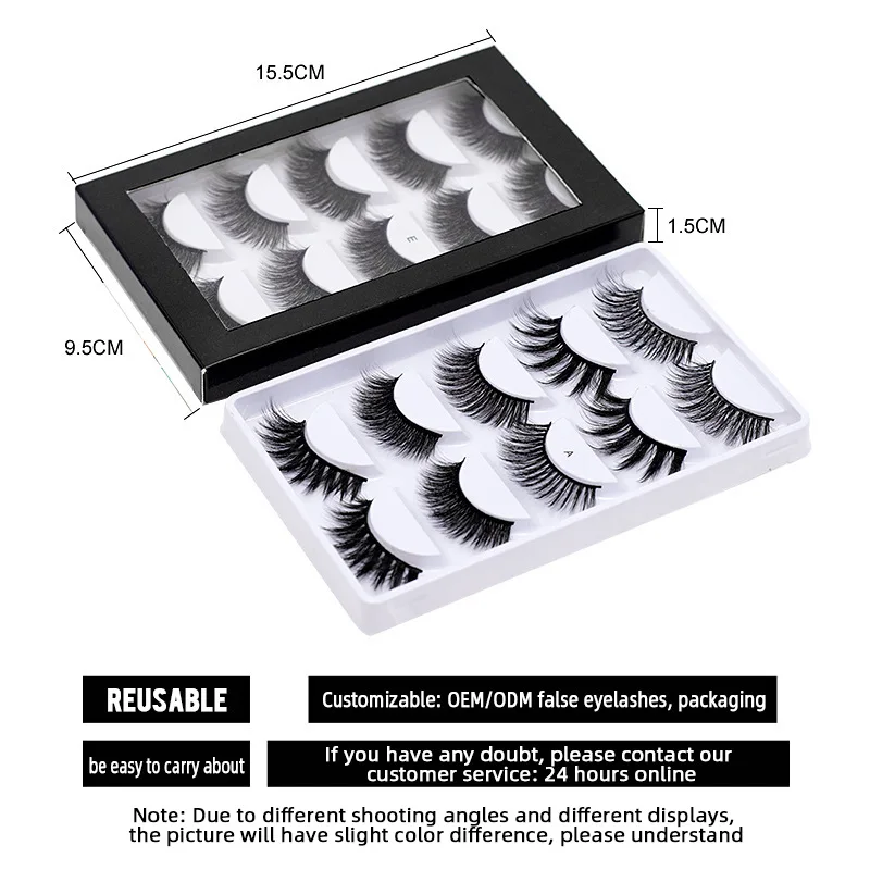 5 Pairs Mink Eyelashes 5D Mink Lashes Fake Eyelashes Natural 5d False Lashes cilios faux mink lashes faux cils