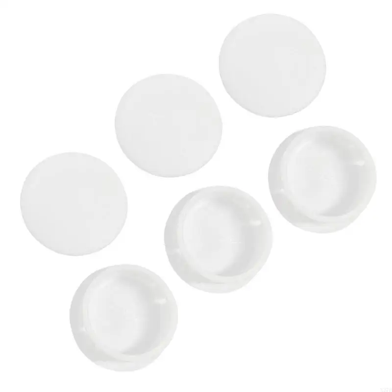 30Pcs White Plastic Hole Plugs Screw Caps Cover Flush Type Panel Plugs for Kitchen Cabinet and Furniture Panel Fastening