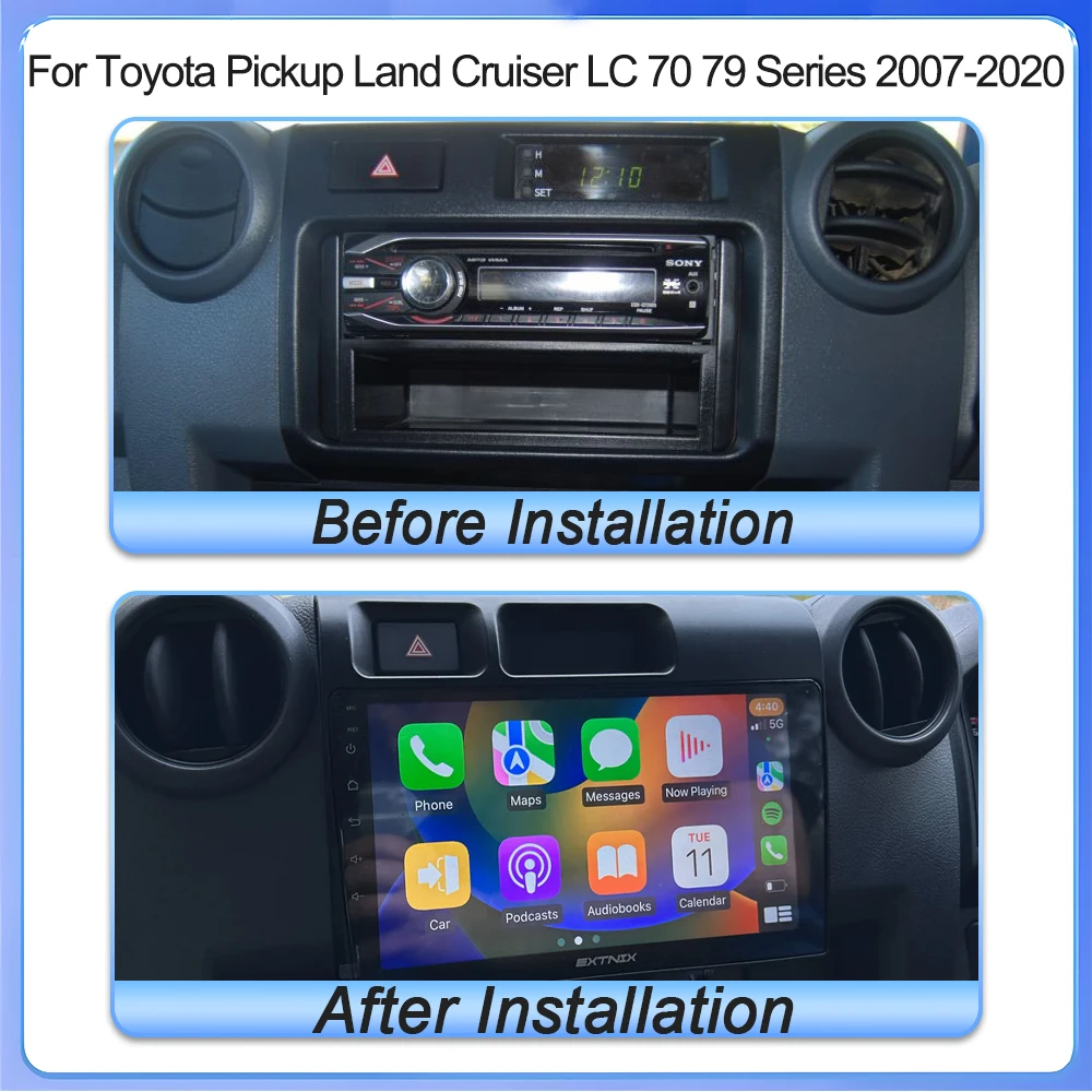 راديو تلقائي أندرويد لسيارة تويوتا بيك اب لاند كروزر LC 70 79 Series 2007-2020 راديو سيارة لاسلكي متعدد الوسائط واي فاي بلوتوث