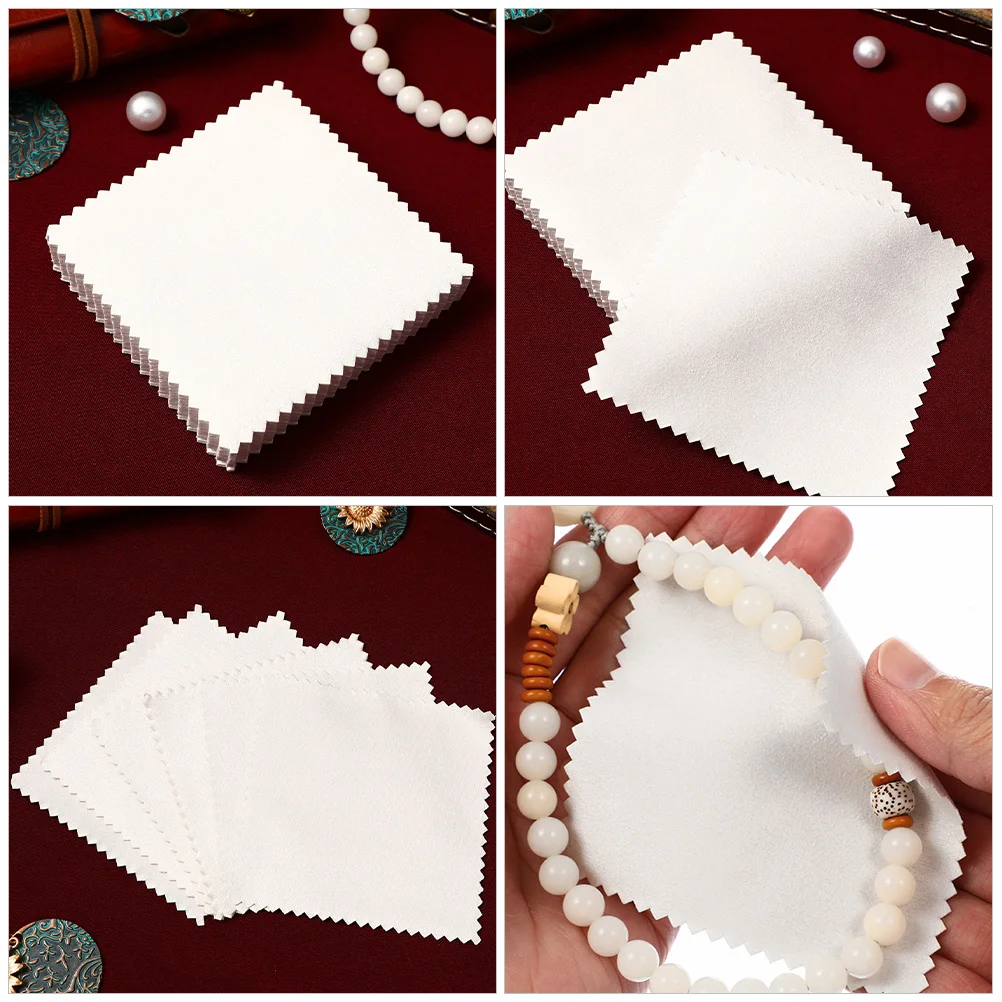 

60Pcs Jewelry Cleaning Cloth Polishing Cloth for Jewelry Watch Silver Gold Gemstone Polishing Cleaning Cloths Multipurpose