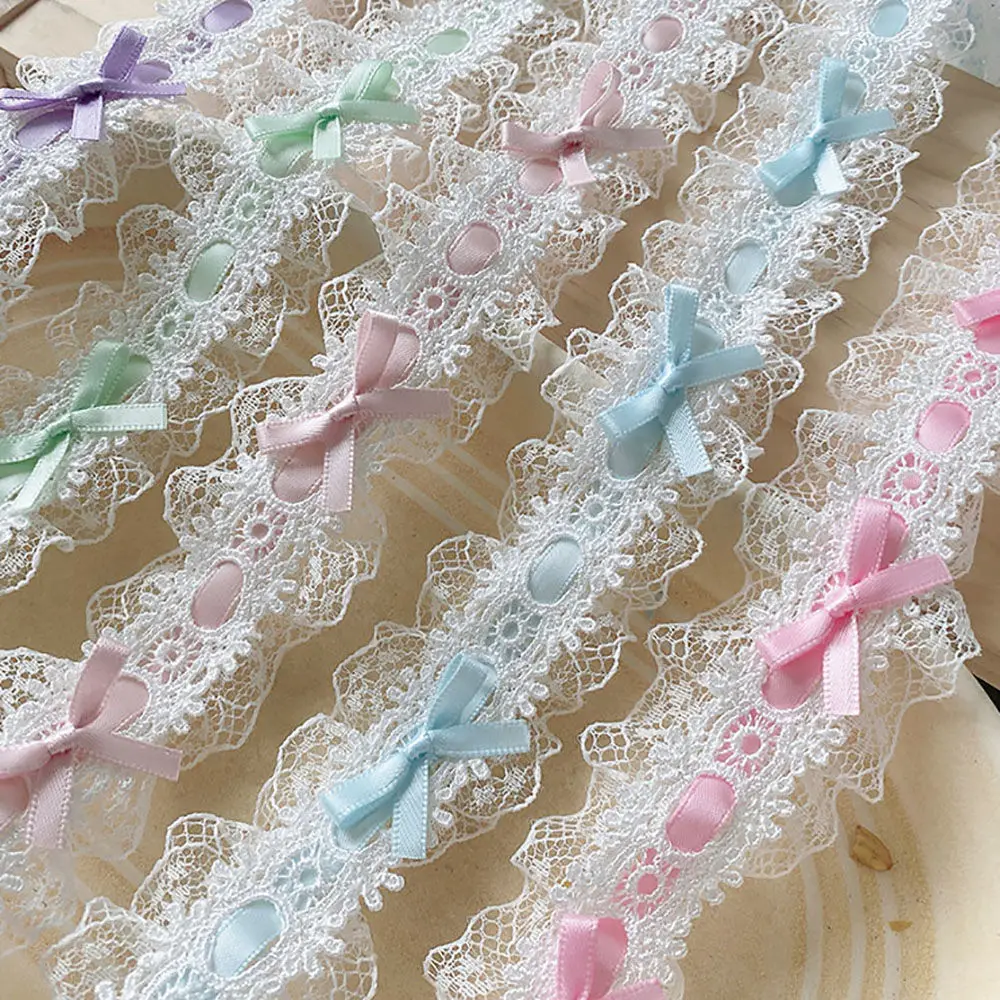 1Meter Decorative Bow Lace Trimming Ribbon For Crafts Party Dress Diy Supplies Home Decor Sewing Accessories Handmade Item New