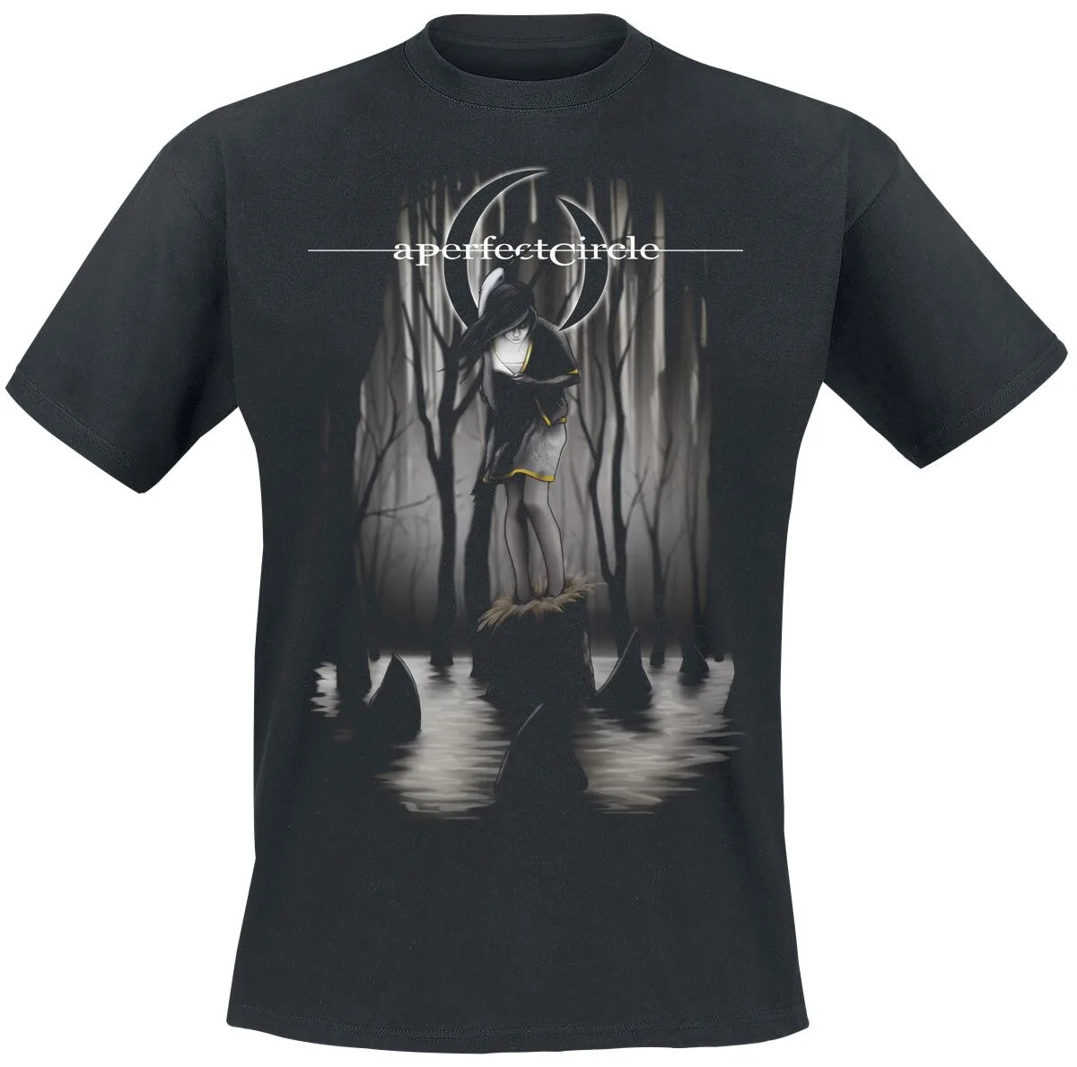 Una camiseta Perfect Circle Dark Forest para fanáticos de rock alternativos que aman el diseño místico de la banda en ropa casual