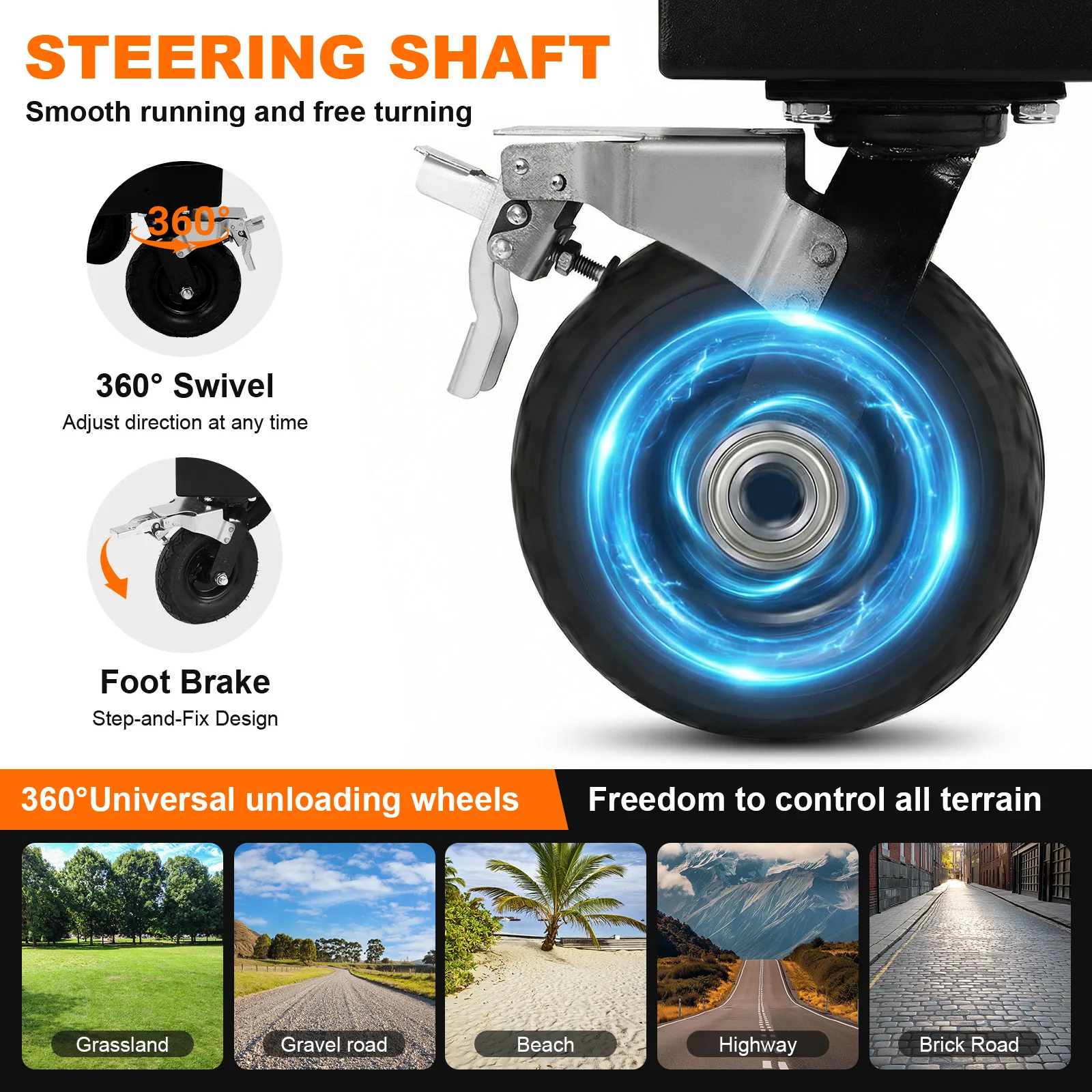 

Передвижная платформа-тележка для производства видеосъемок с грузоподъемностью 300 кг/661 фунт, с поворотными колесами для плавного перемещения при съемке, освещении и работе на сцене