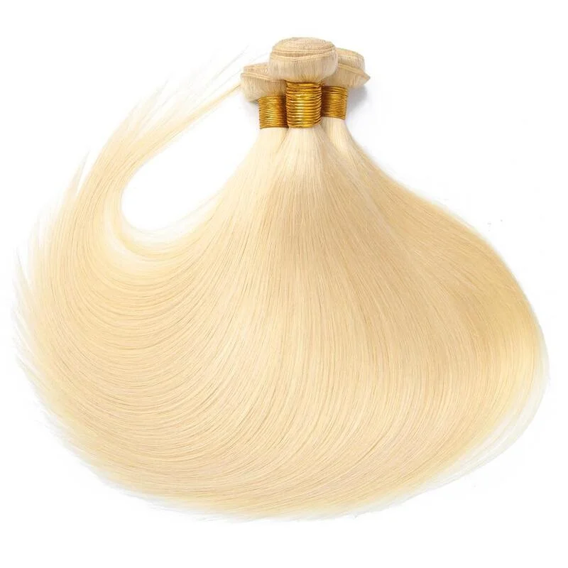 1/3/4 brasilianische Haarbündel Knochen 613 Honigblond gerade Webart Remy 100 % Echthaar Doppelschuss 30 36 40 Zoll Bündelweberei