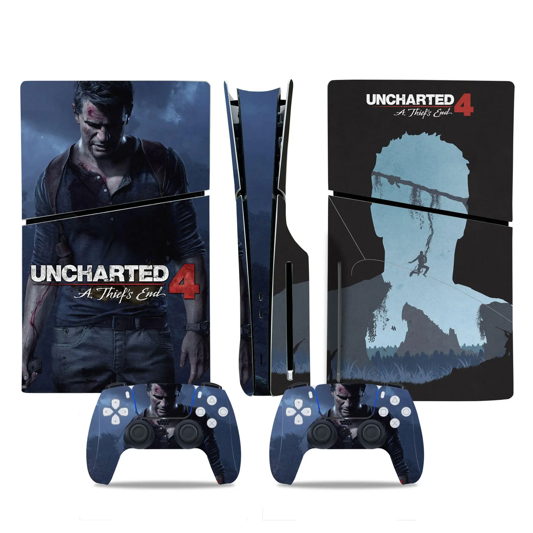 Uncharted 4 PS5 Slim Disc Skin Sticker Decal Cover for Console and Controllers PS5 Slim Disk Skin Sticker Vinyl