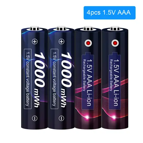 Rechargeable AAA Lithium Battery 1.5V 1000mWh AJNWNM