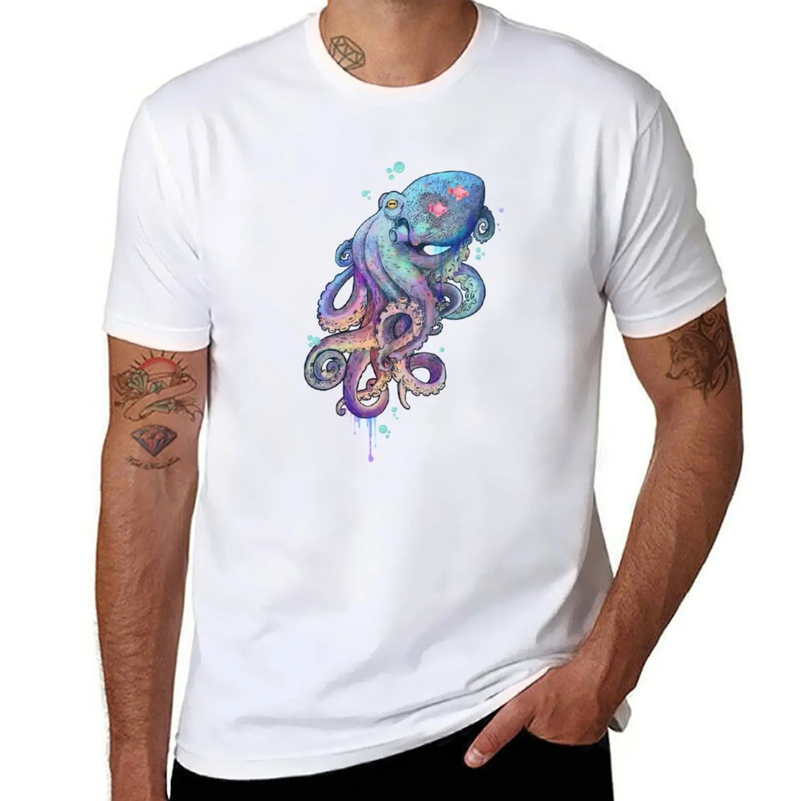 octopus T-Shirt Lightweight Sport Basic T-Shirt