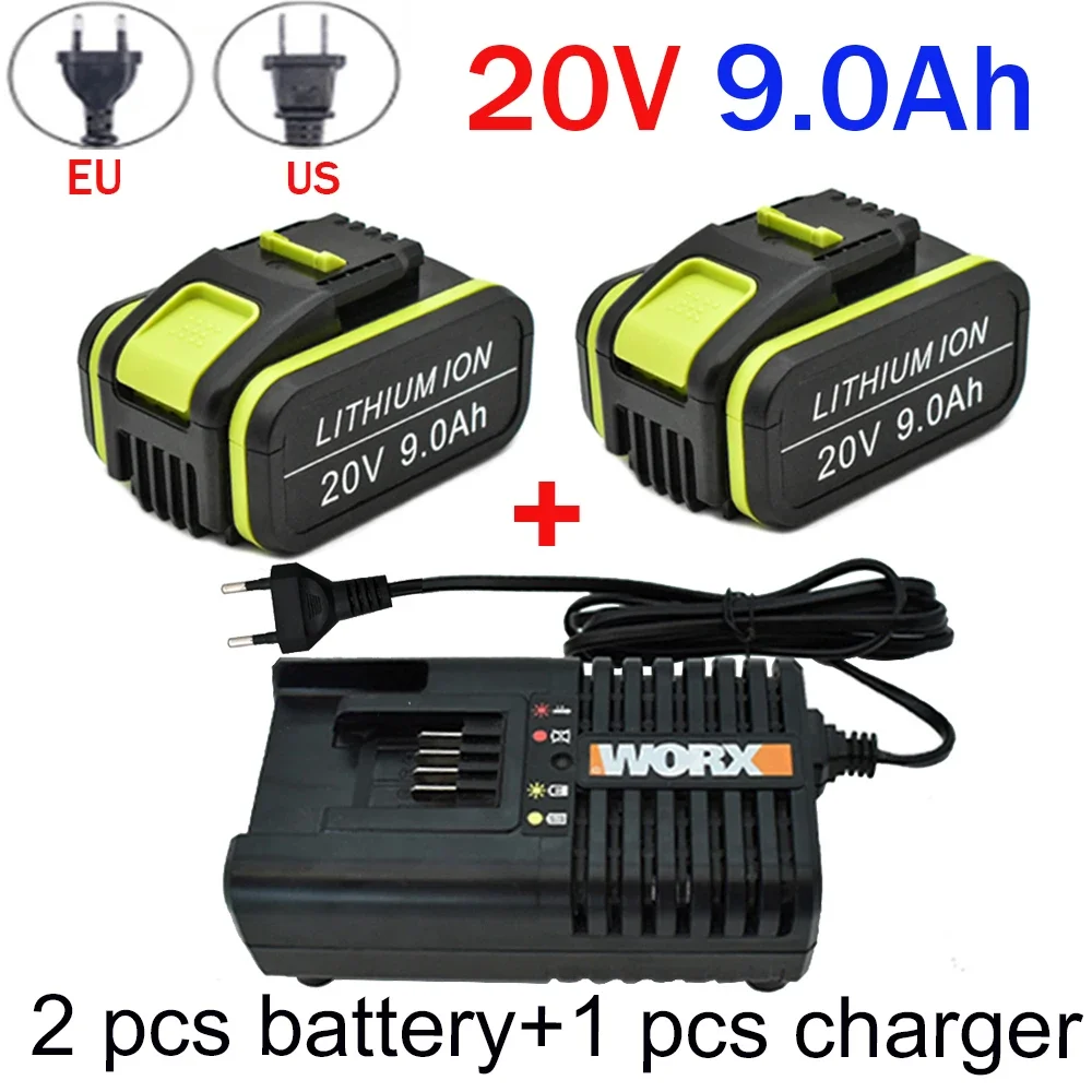 

20V 9000mAh Ersatz Worx Max Li-Ion Batterie WA3551 WA 3551,1 WA3553 WA3641 WX373 WX390 Akku werkzeug