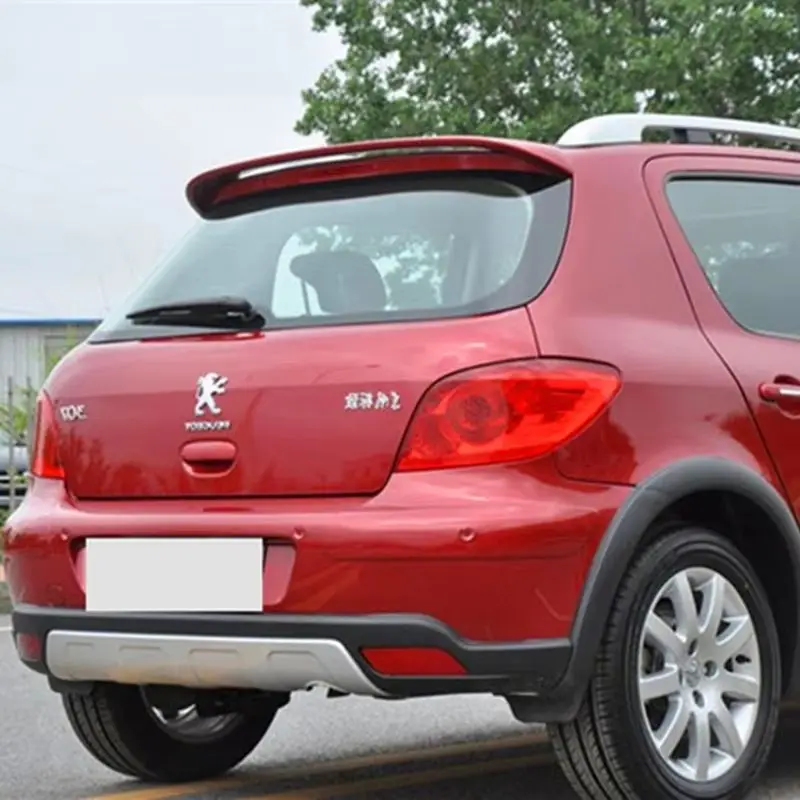 High Quality ABS Material Car Rear Wing Primer Color spoiler for peugeot 307 2004-2012