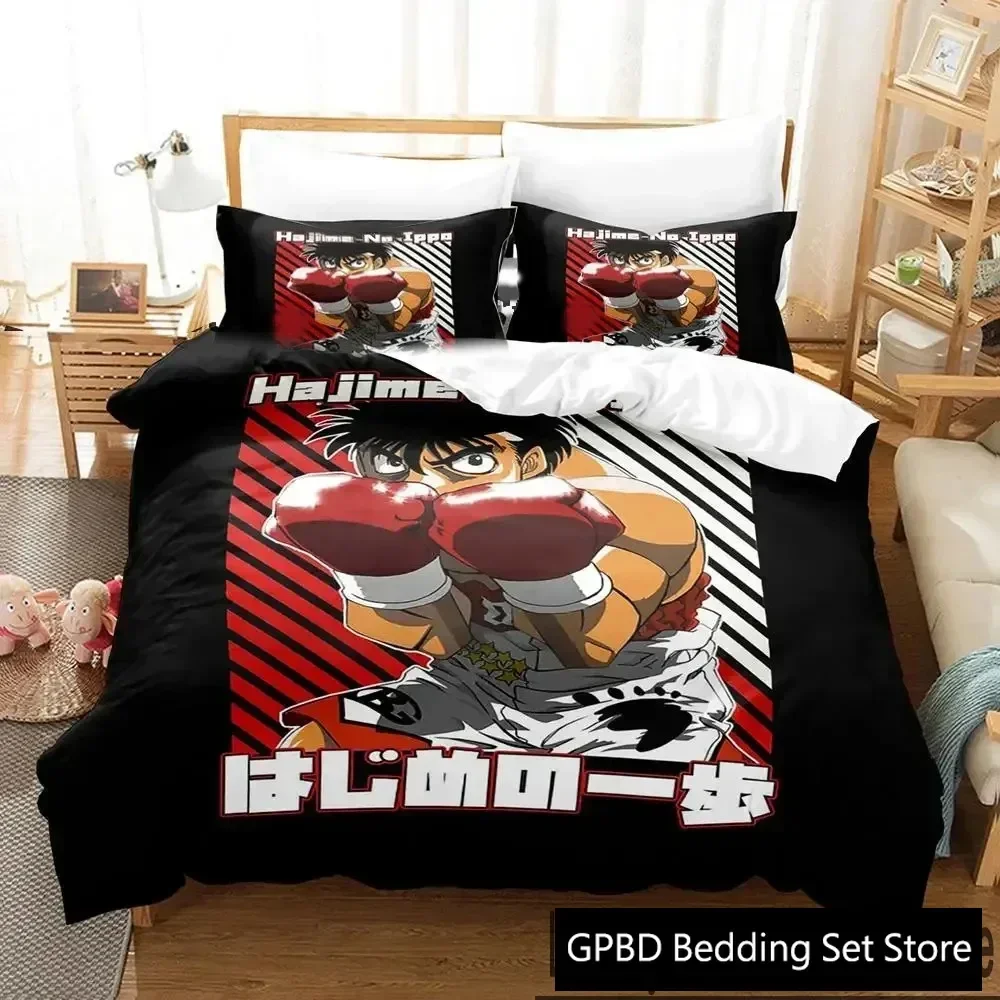 

Fighting Spirit Hajime No Ippo Anime Comfortable Duvet Cover Pillowcase Bedding Set Children Bedroom Decoration Home Textile