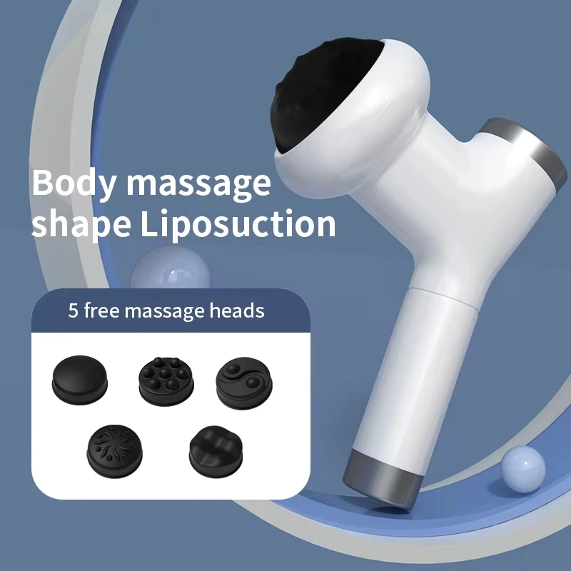 New Mini Professional Deep Massage Gun 8 Massage Heads Handheld Electric Fascia Rechargeable Portable Body Massager