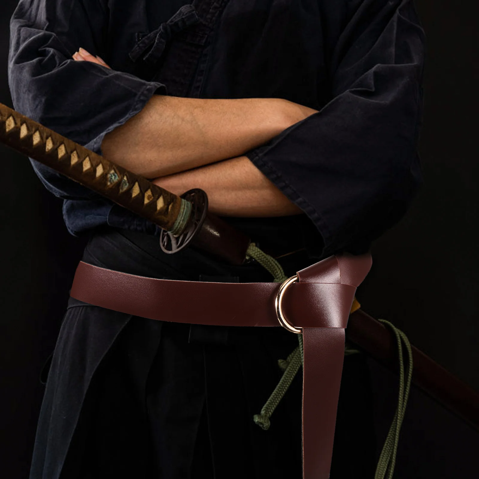 Cintura di pavone Stile retrò Porta spada medievale Accessorio per costume regolabile per decorazioni per spettacoli di feste in maschera