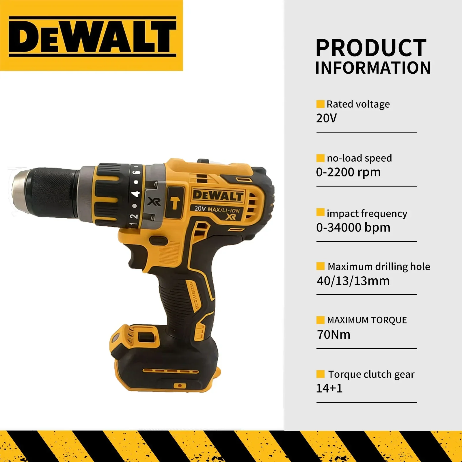

Аккумуляторная дрель DEWALT DCD795 20V MAX, 2 скорости, бесступенчатая регулировка скорости, для сверления дерева и металла, закручивания шурупов, для дома, мастерской, DIY