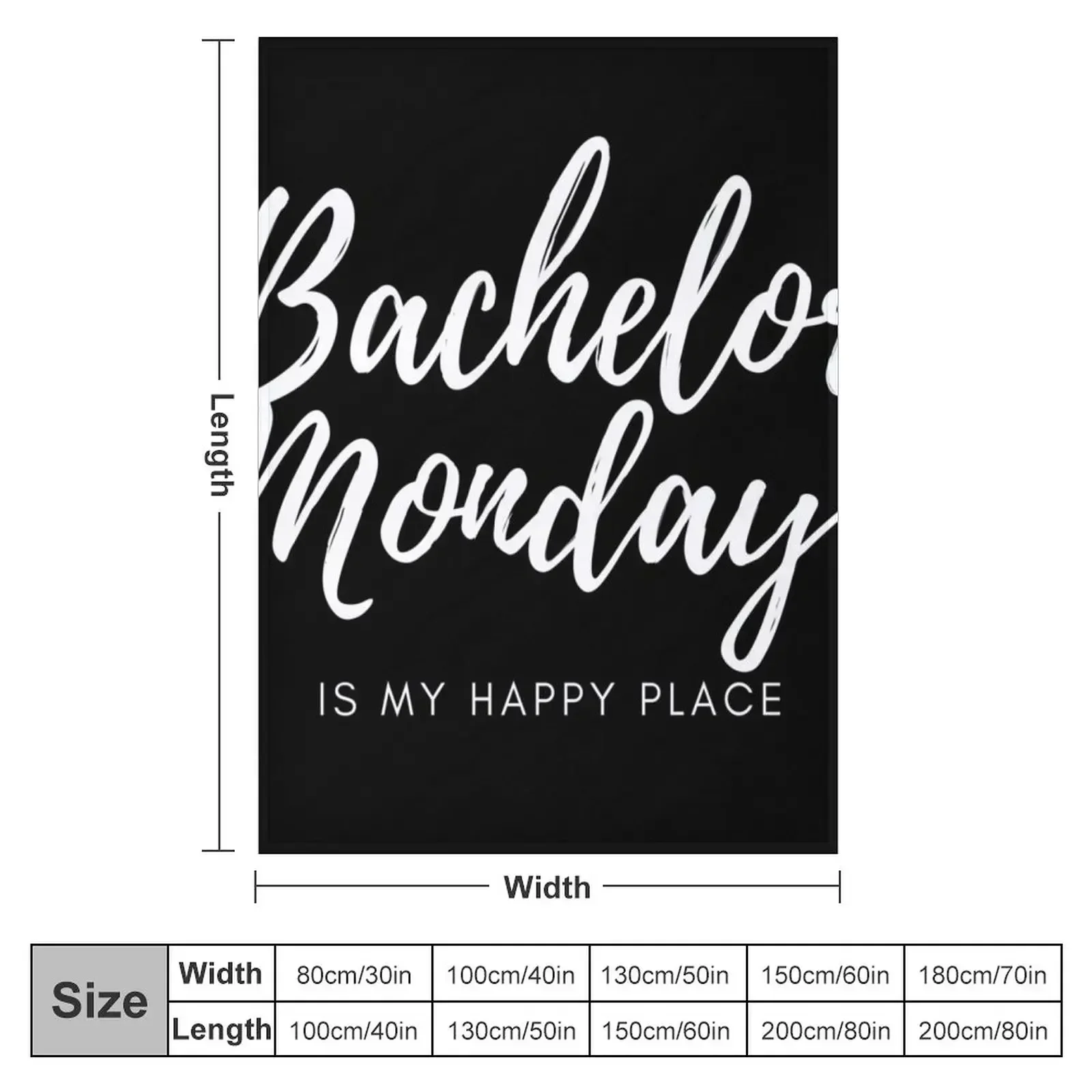 Bachelor Monday is My Happy Place Throw Blanket decorative Nap Single Blankets