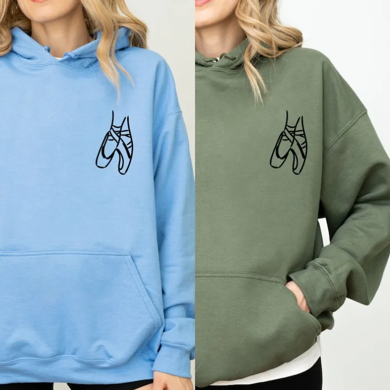 Grappige Pointe Dancer Hoodie Ballet Sweatshirt, Trendy Balletcore kleding in mijn ballettijdperk cadeau op Pointe Shirt Plie Chasse Jete
