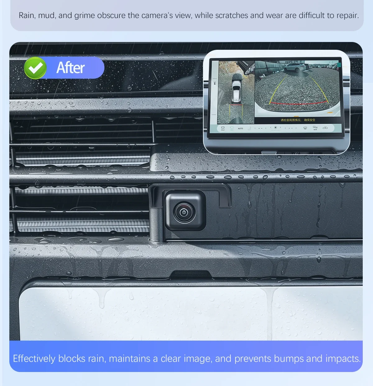 Für Toyota RAV4 2026 2027 Auto-Kamera ABS Regenschutzabdeckung Auto-Rückfahrkamera Regenschutz Zubehör Rückfahrkamera-Schutzabdeckung – Detail 5