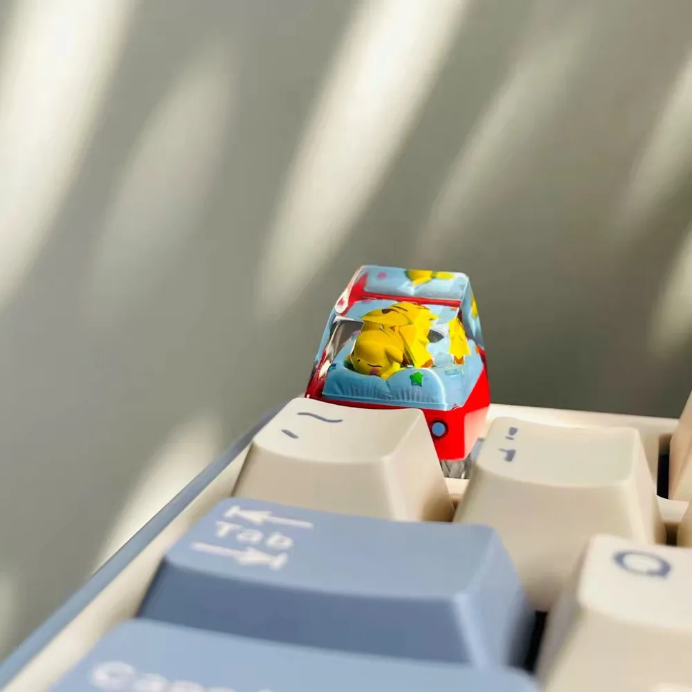 Pokémon Pikachu Keycaps, Mechanical Keyboard Personalized Creativity, Resin Craftsmanship, Customized Keycap Decoration Gifts