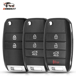 Dandkey Replacement Car Key Shell Fit For KIA K2 K5 Sorento Soul Carens Sportage Key Flip Remote Key Entry Case Fob 3/4 Buttons